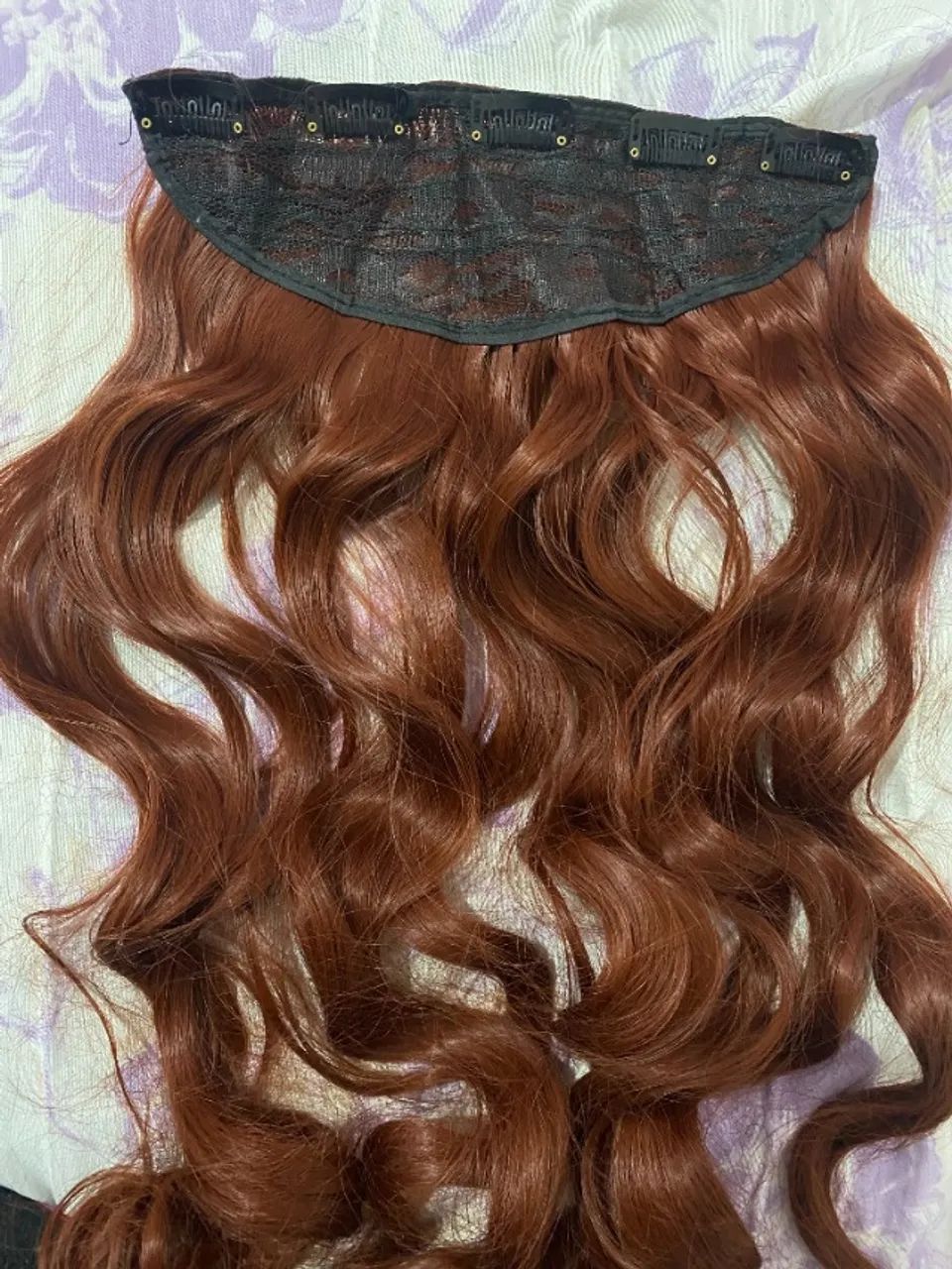 Aplique Tic Tac Cabelo Ondulado Ruivo Acobreado - Foto 3