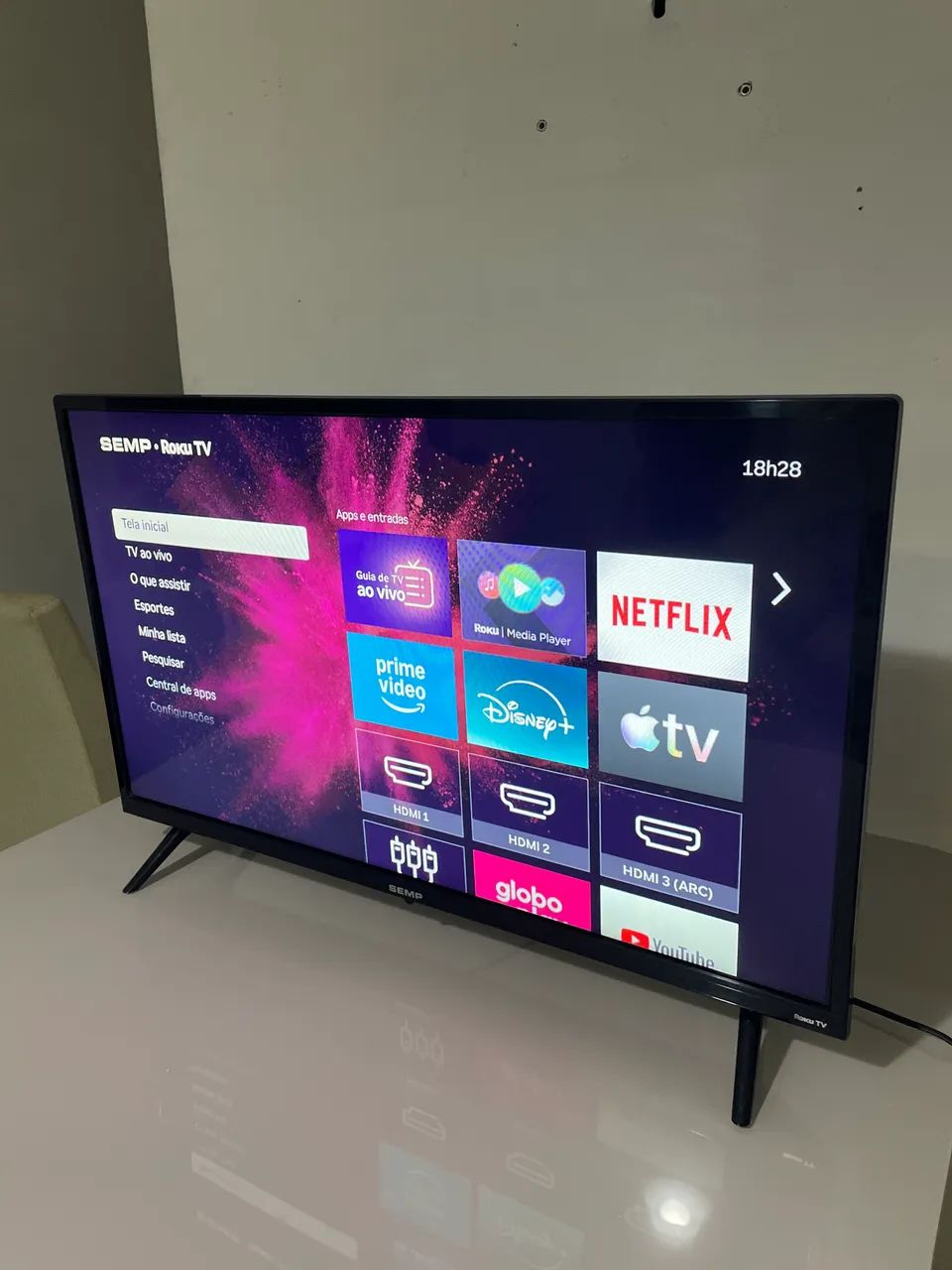 Tv Smart 32 Polegadas Semp TCL Roku - Muito Nova