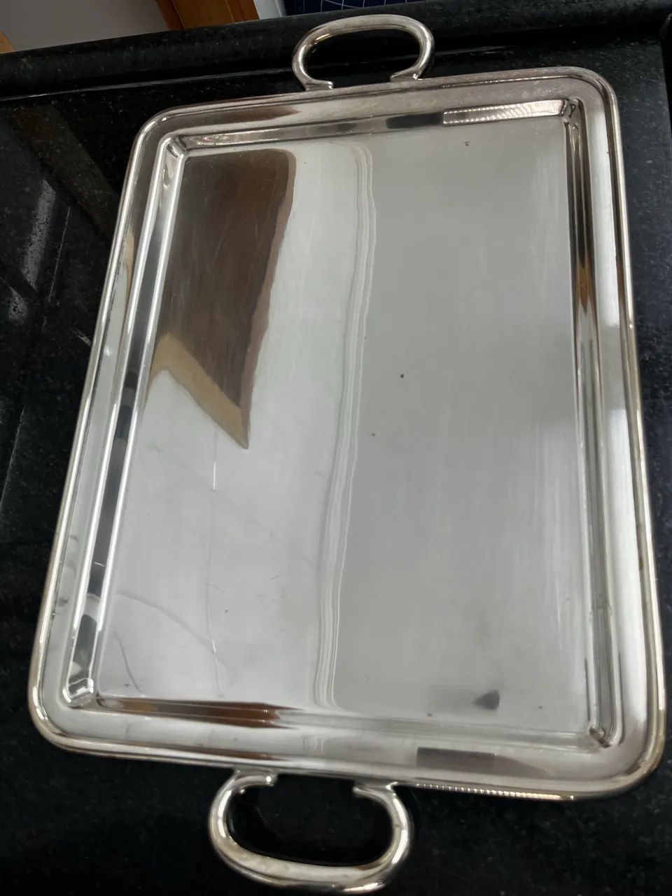 Bandeja de prata retangular - Foto 2