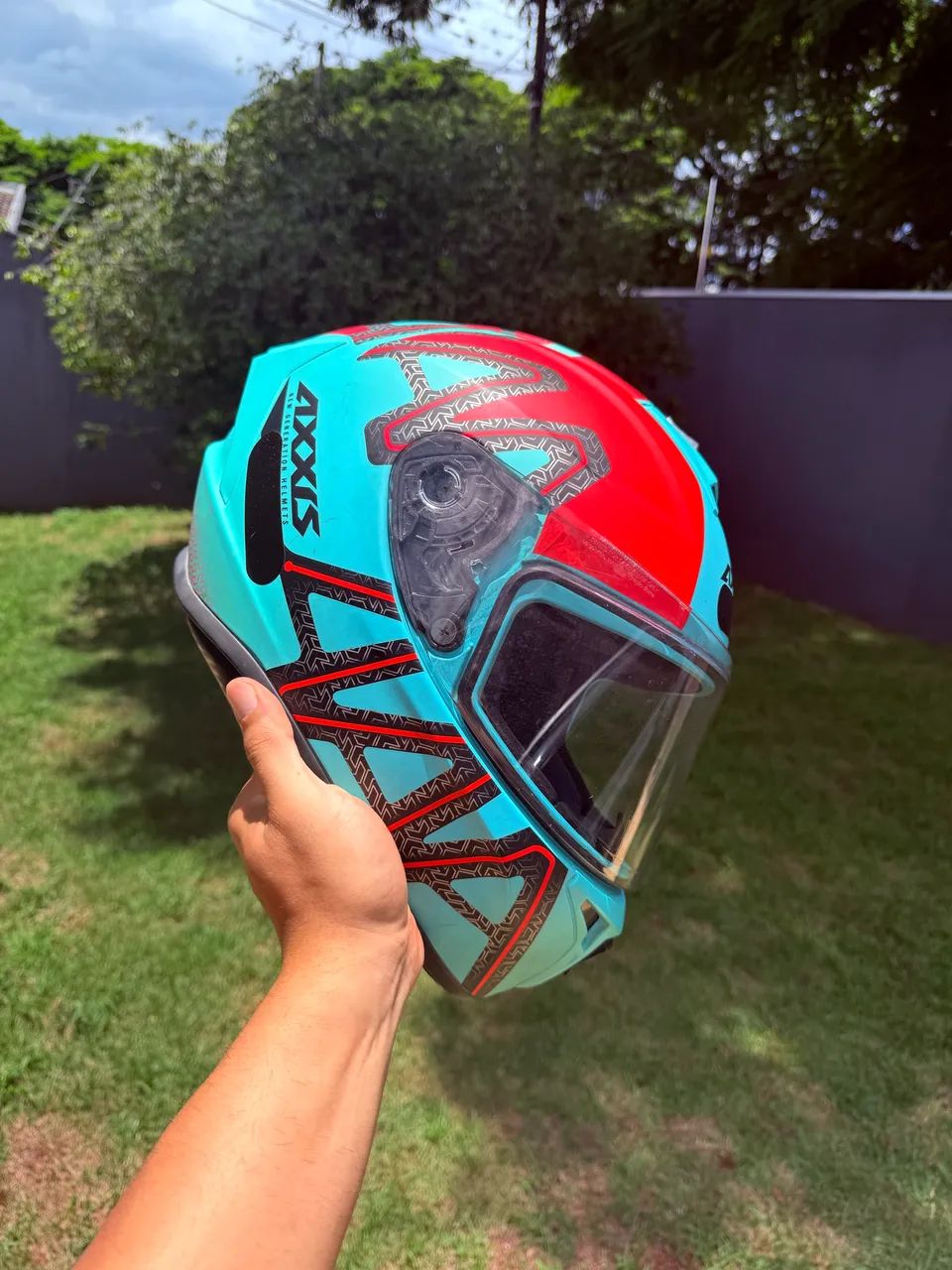 Capacete Axxis Draken tifany/pink - Foto 2