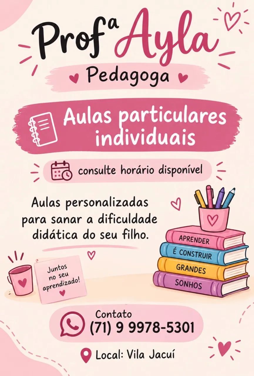 Aulas particulares de Reforço escolar