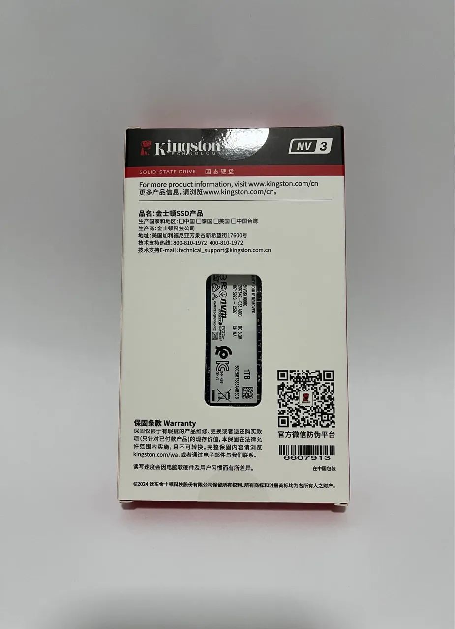 Ssd kingston 1tb NVMe3 M2 Leitura 6000 MB/s - Foto 2