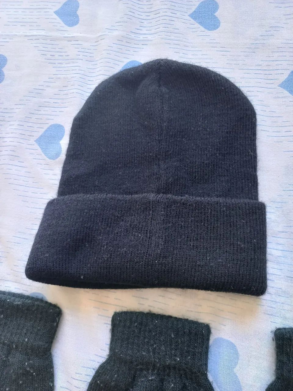 1 touca Drop Dem e 3 luvas em lã preto. - Foto 4