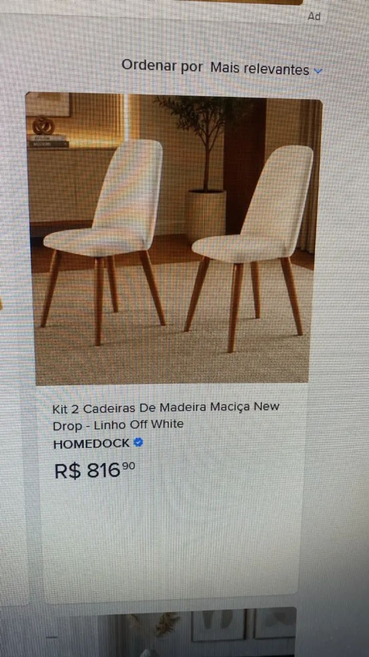 Cadeira Drop Linho OFF/White-cobre -cinamono