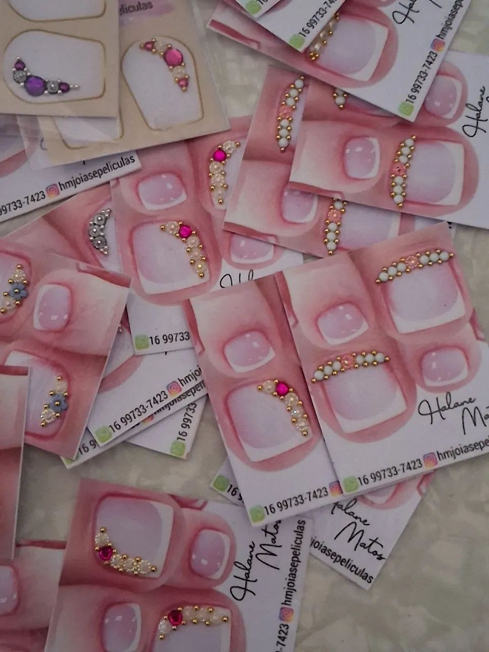 Joias de unhas kit 20 pares sortidos