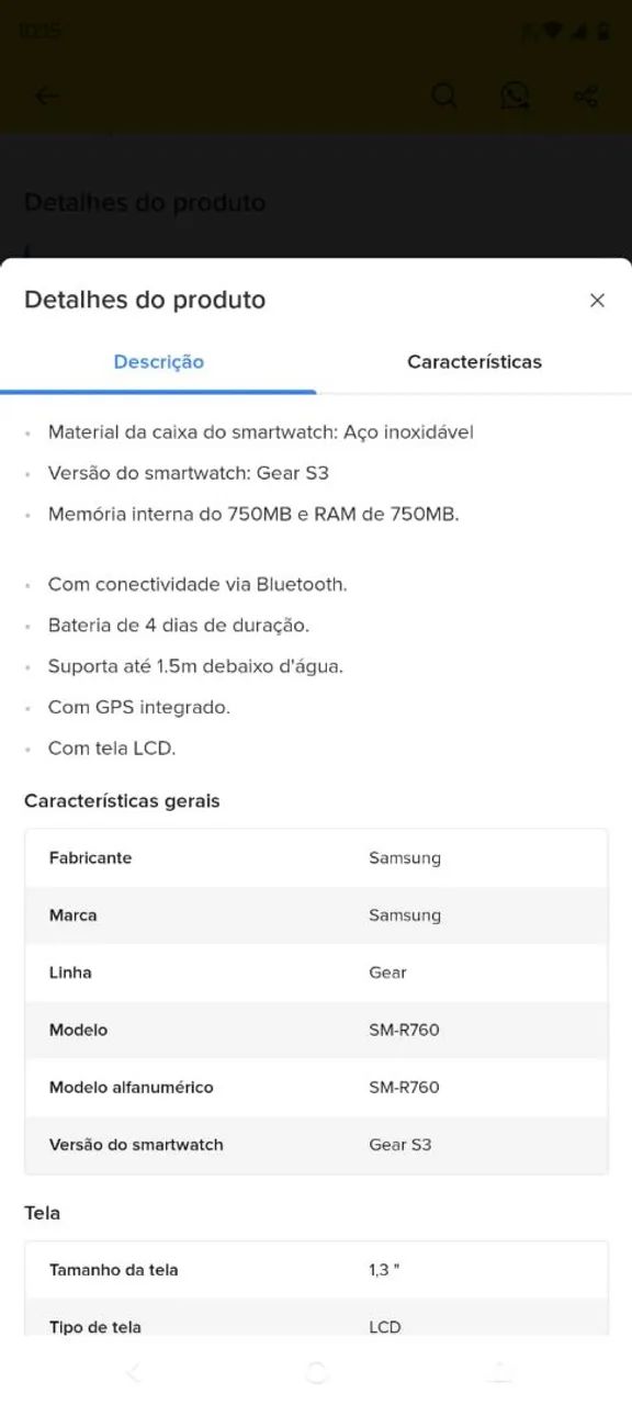 Relógio Samsung gear s3 frontier  - Foto 2