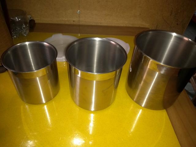 Potes para mantimentos inox 4 peças - Foto 3