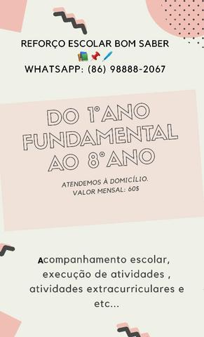 Reforço escolar à domicílio