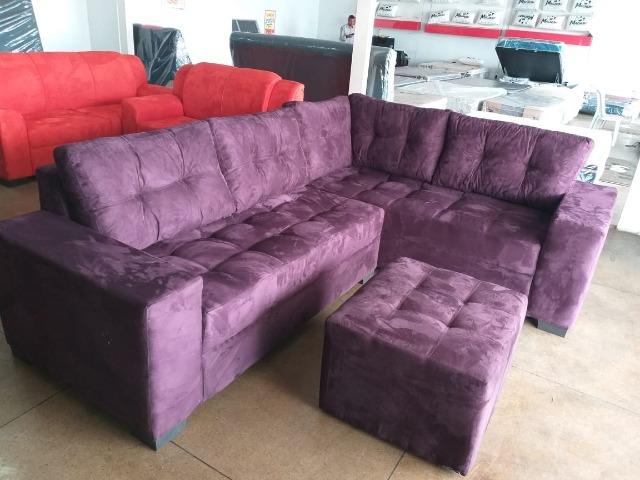 Sofa de canto purple chocolate apenas 1299 nos cartoes(2.60x2.00) - Foto 3