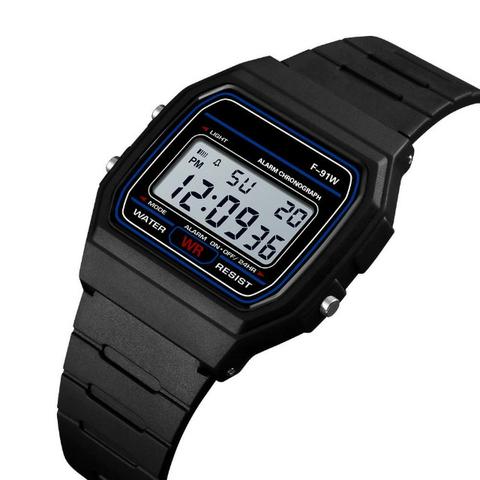 Digital Esporte LED Relógio digital F-91W - Foto 4