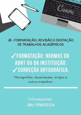 Formatação, revisão e correção de trabalhos acadêmicos