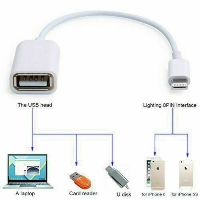 Otg Usb para iPhone Mouse Pen drive Teclado adaptador usb - Foto 4