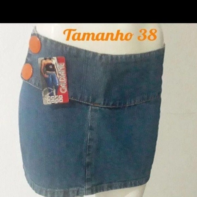 Saia jeans sem lycra tamanho 38 - Foto 2