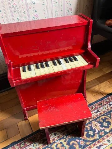 Piano Infantil Madeira Antigo