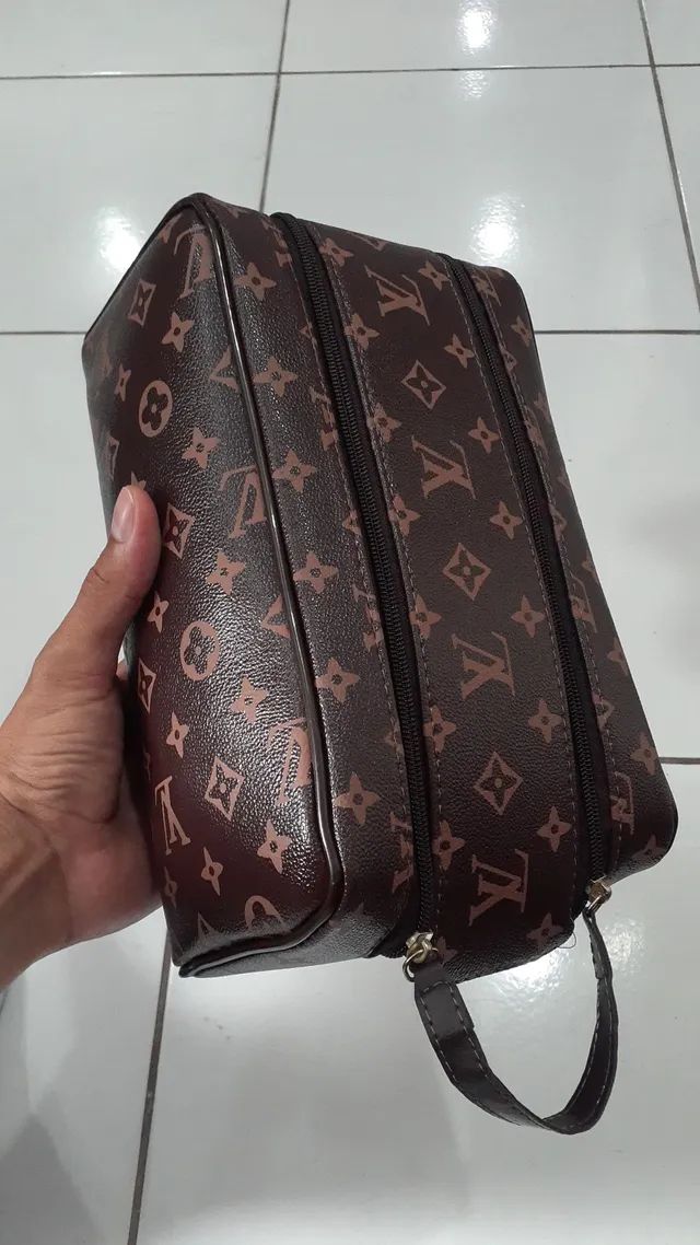 BOLSA DE MÃO NECESSÁRIE MATERIAL COURO LEGÍTIMO  - Foto 4