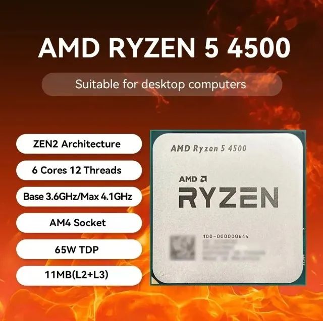 Processador Amd Ryzen 5 4500 4.1 Ghz 6/12 Núcleos + cooler - novo - Foto 5
