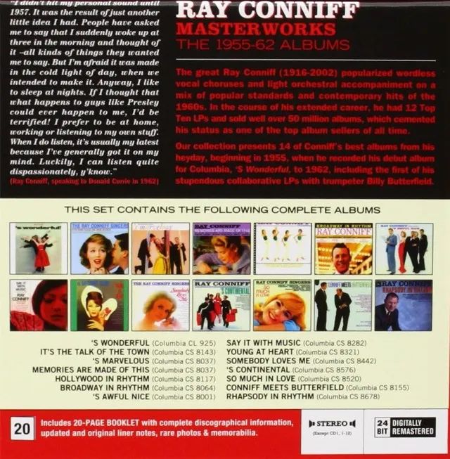 Ray Conniff : Masterworks Box 7 CDs / 14 Albums (1955-1962) * Novo - Foto 2