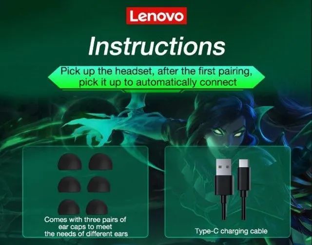 Lenovo Live Pods XT92 Bluetooth 5.1 Gamer. Os fones do momento  - Foto 4
