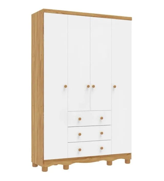 Guarda Roupa Infantil 4 Portas Junior 100% MDF (Novo) - Foto 4