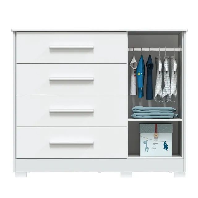 Comoda Charlo com porta Lisa, 100% MDF (Nova) - Foto 3