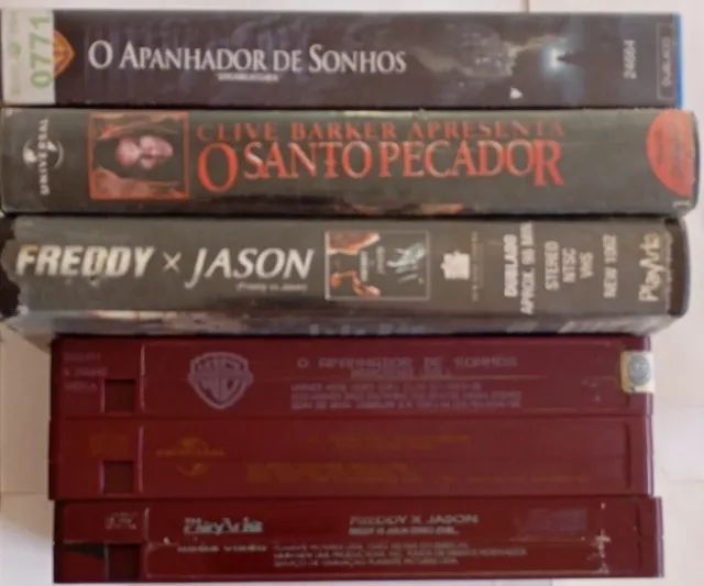 Lote VHS Dublados Freddy X Jason Apanhador De Sonhos Santo Pecador - Foto 2