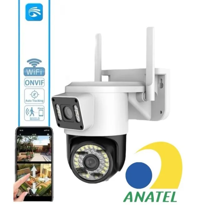CAMERA SEGURANÇA WIFI 360º EXTERNA DUPLA - ATEK - YOUSSE