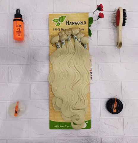 Cabelo Organico Ondul 55cm 16" 18 20 20 18 16 260g  Tela - Cor (#613) - Foto 2