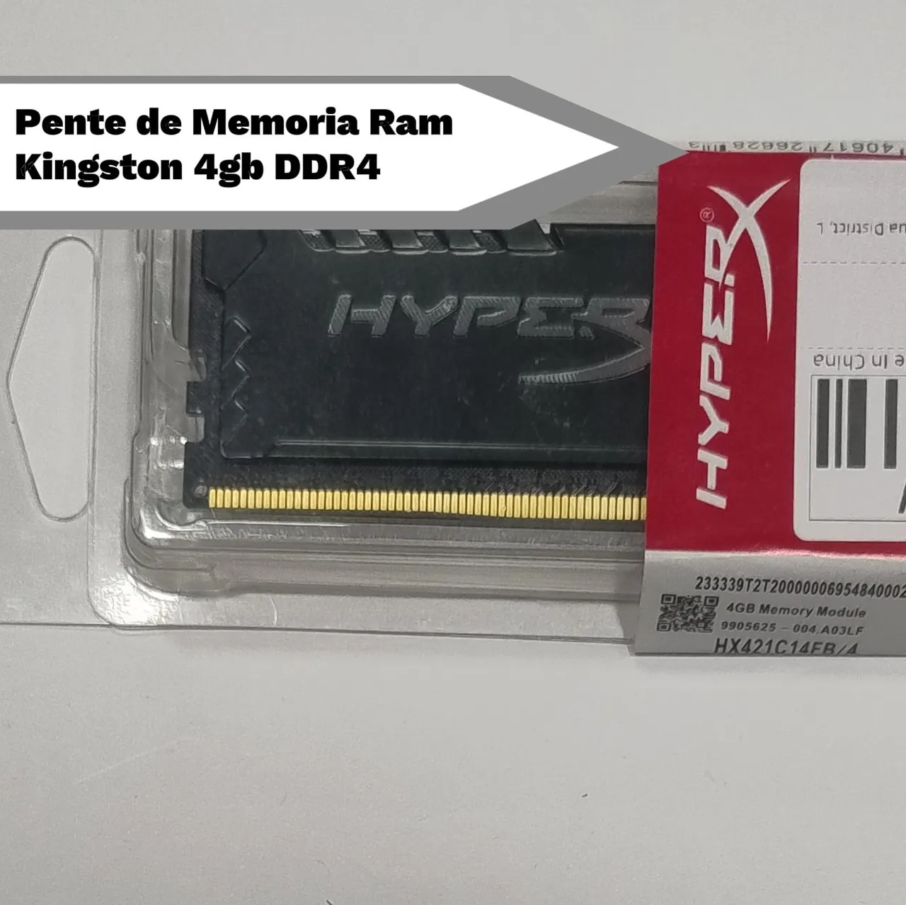 Memória ram DDR4 kingstom 4gb (1x4) 2133mhz