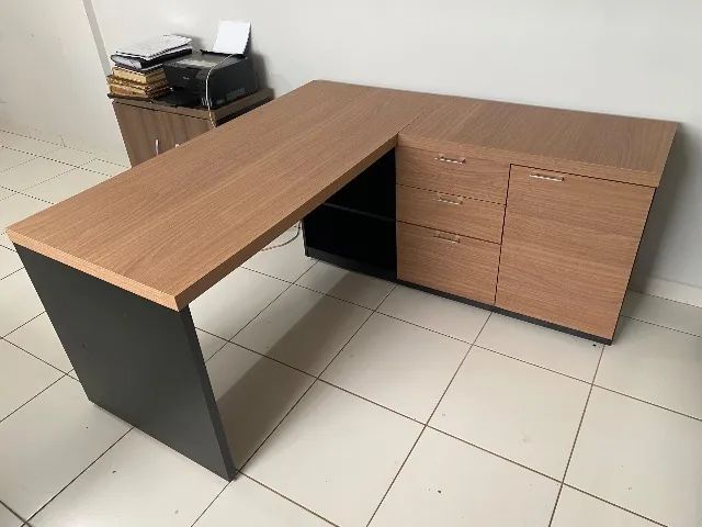 Mesa para escritório em L 100% MDF