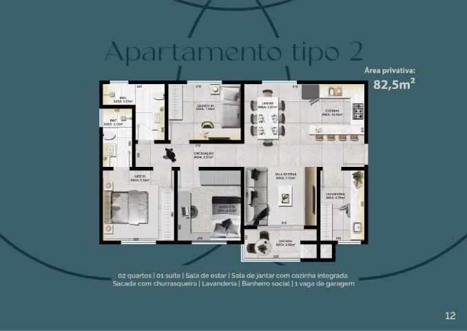 Apartamento com 03 quartos região da FAG - Foto 3