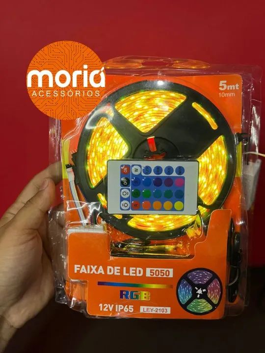 Fita Led 5050 Rgb Colorida 5mt 16 Cores + Fonte + Controle - Foto 2