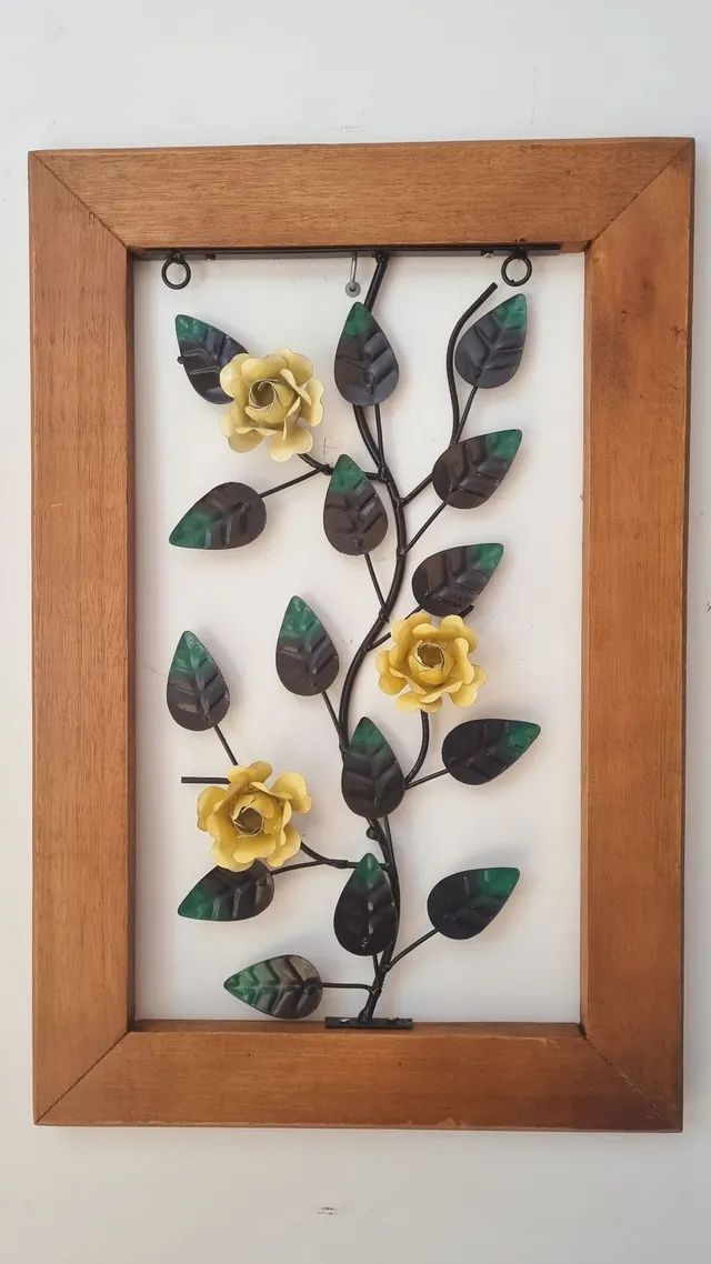Quadro com galho de rosas  - Foto 3