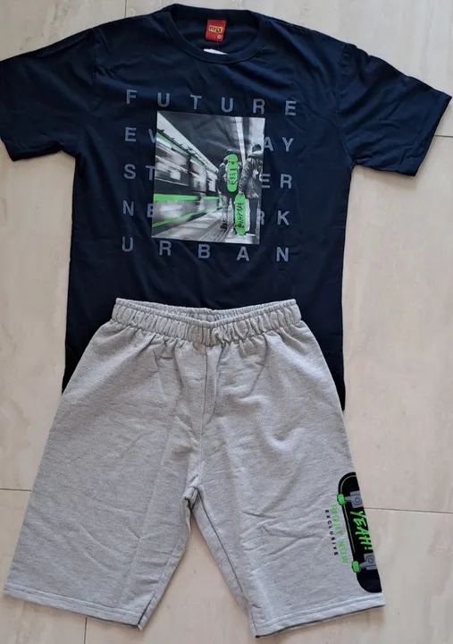 Conjunto bermuda e camisa masc 12 anos - Foto 3