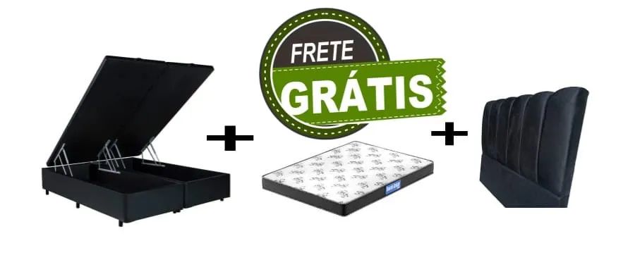 Frete Grátis: Base Box Viúva + Colchão D33 20cm + Cabeceira - Conforto e Praticidade!