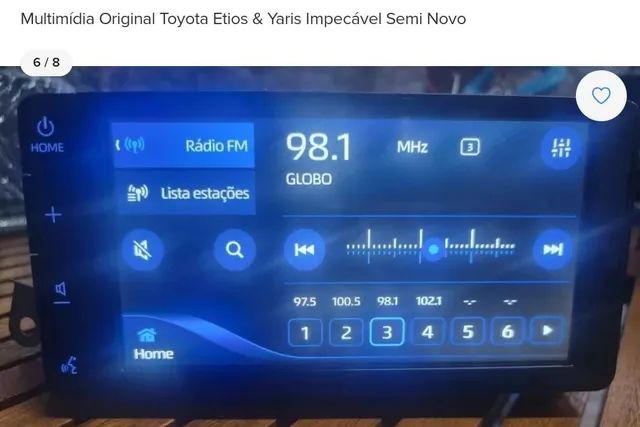 multimídia original Toyota etios - Carros, vans e utilitários ...