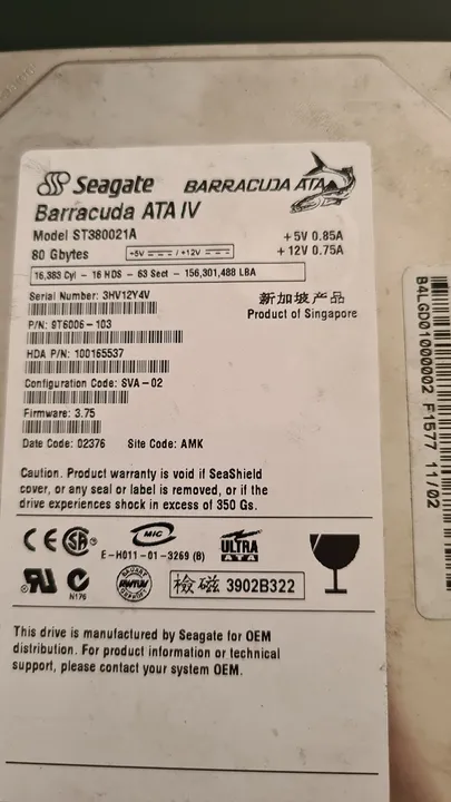 2Seagate Barracuda Ata IV 80Gbytes - usada
