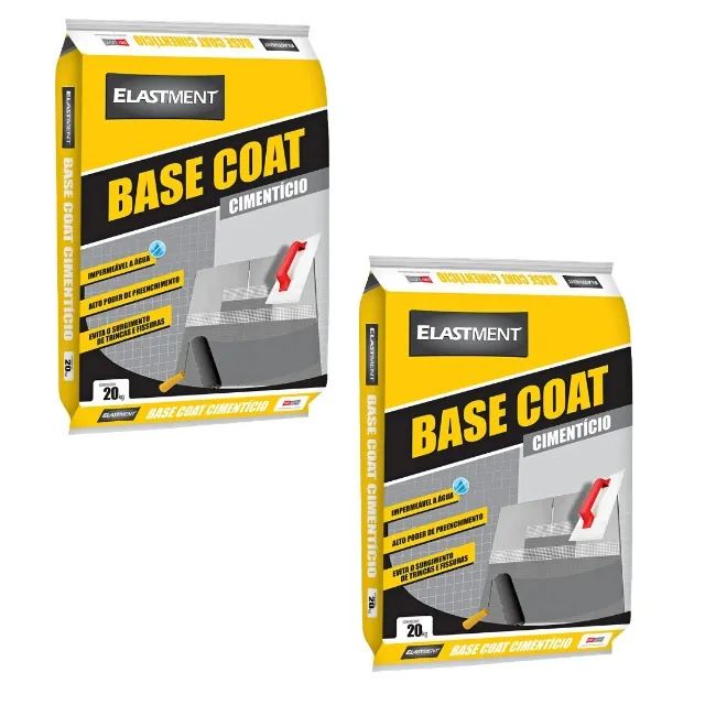 2 sacos de Base Coat Cimentício Impermeável 20Kg cada - Drylevis