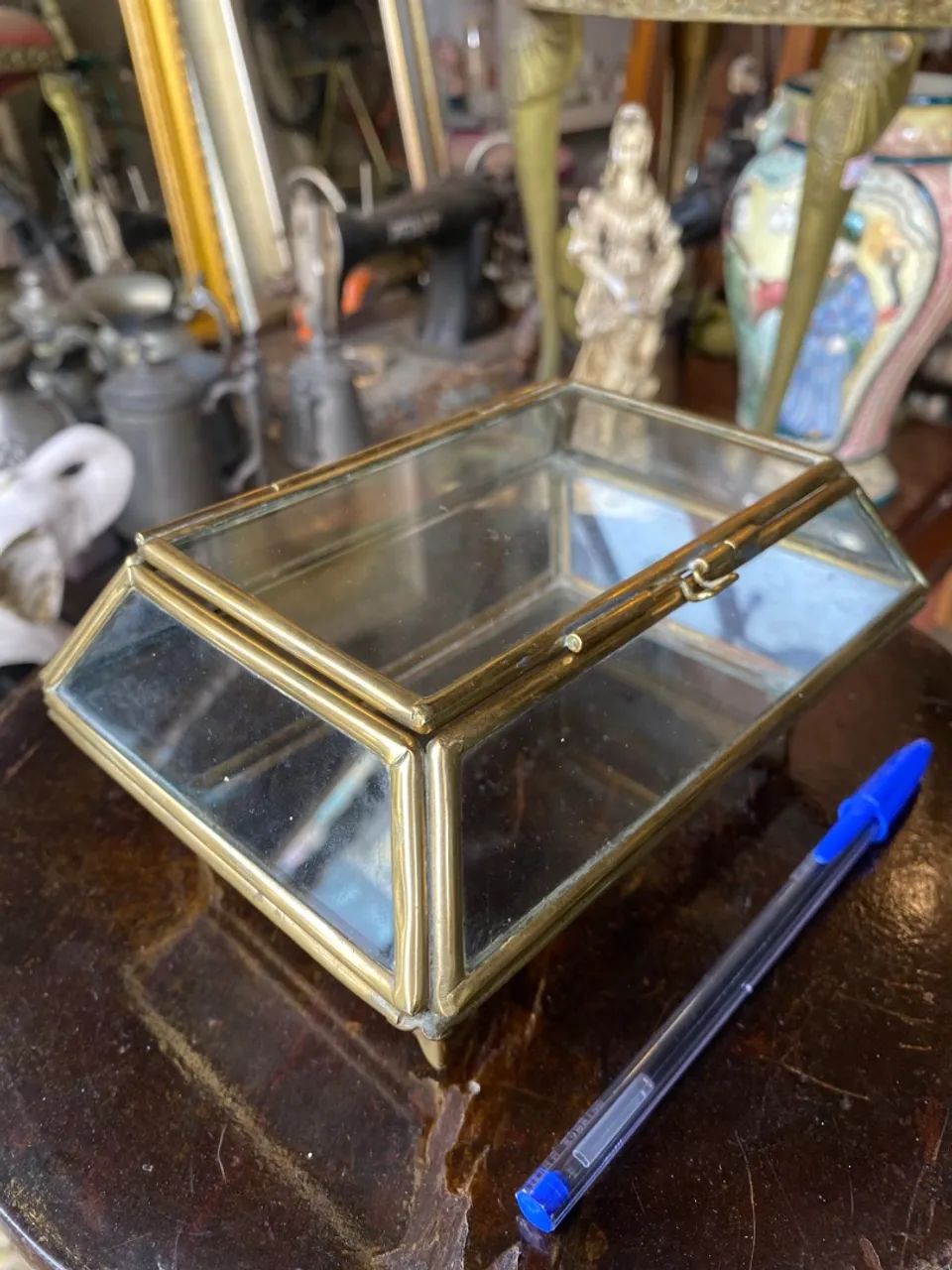 Porta-jóia em bronze e vidro.  - Foto 3