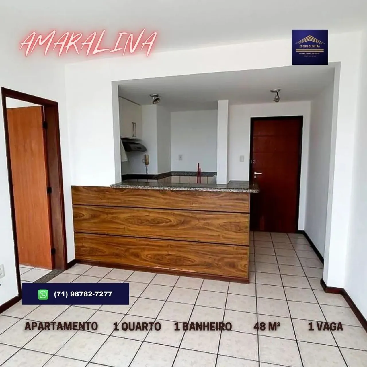 APARTAMENTO 1 QUARTO, 48M², AMARALINA