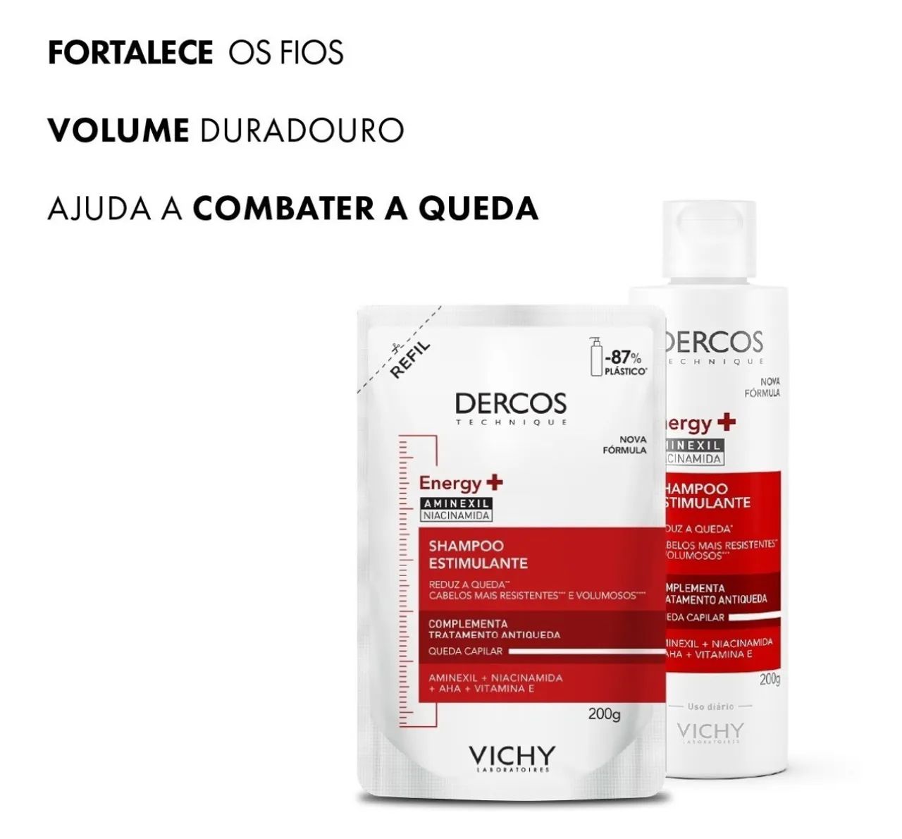 Shampoo Vichy Dercos Energy + Estimulante 200g - Foto 3