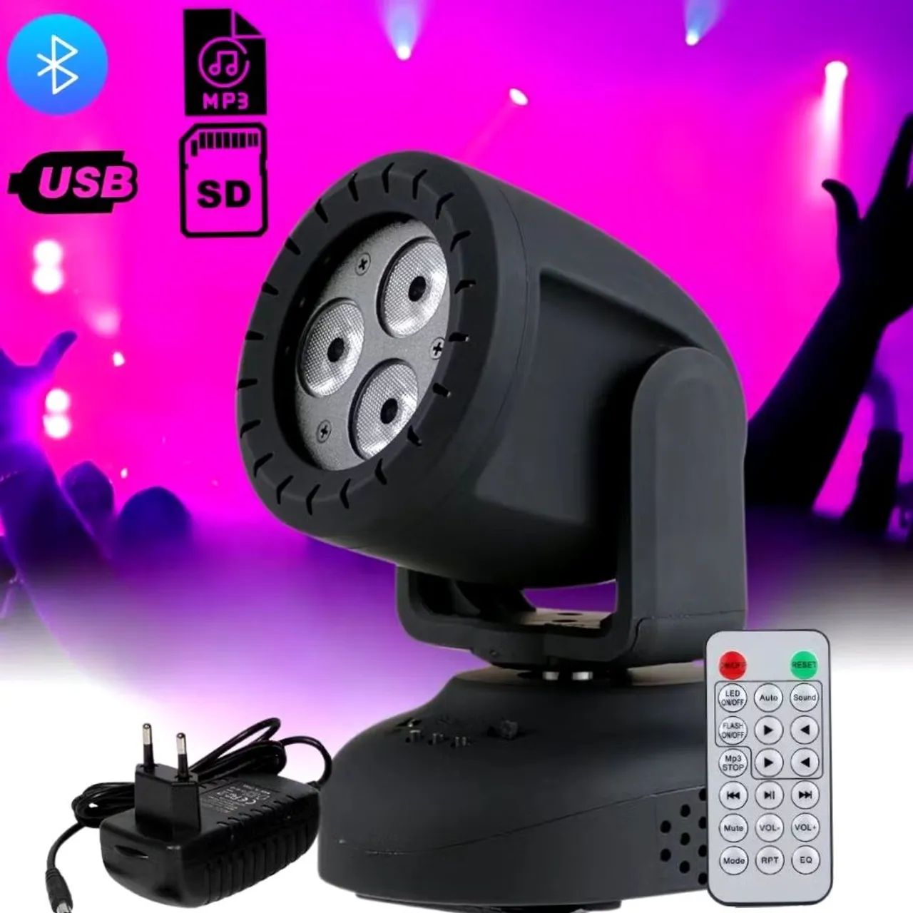 Moving Scan led RGBW iluminação festa controle remoto canhão 