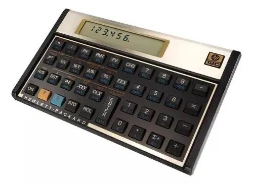 Calculadora Financeira Hp 12c Engenharia Contas 130 Funções Cor Dourado