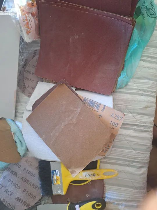 Lixas, de varias numeração pinceis, cabo , rolos,  - Foto 5