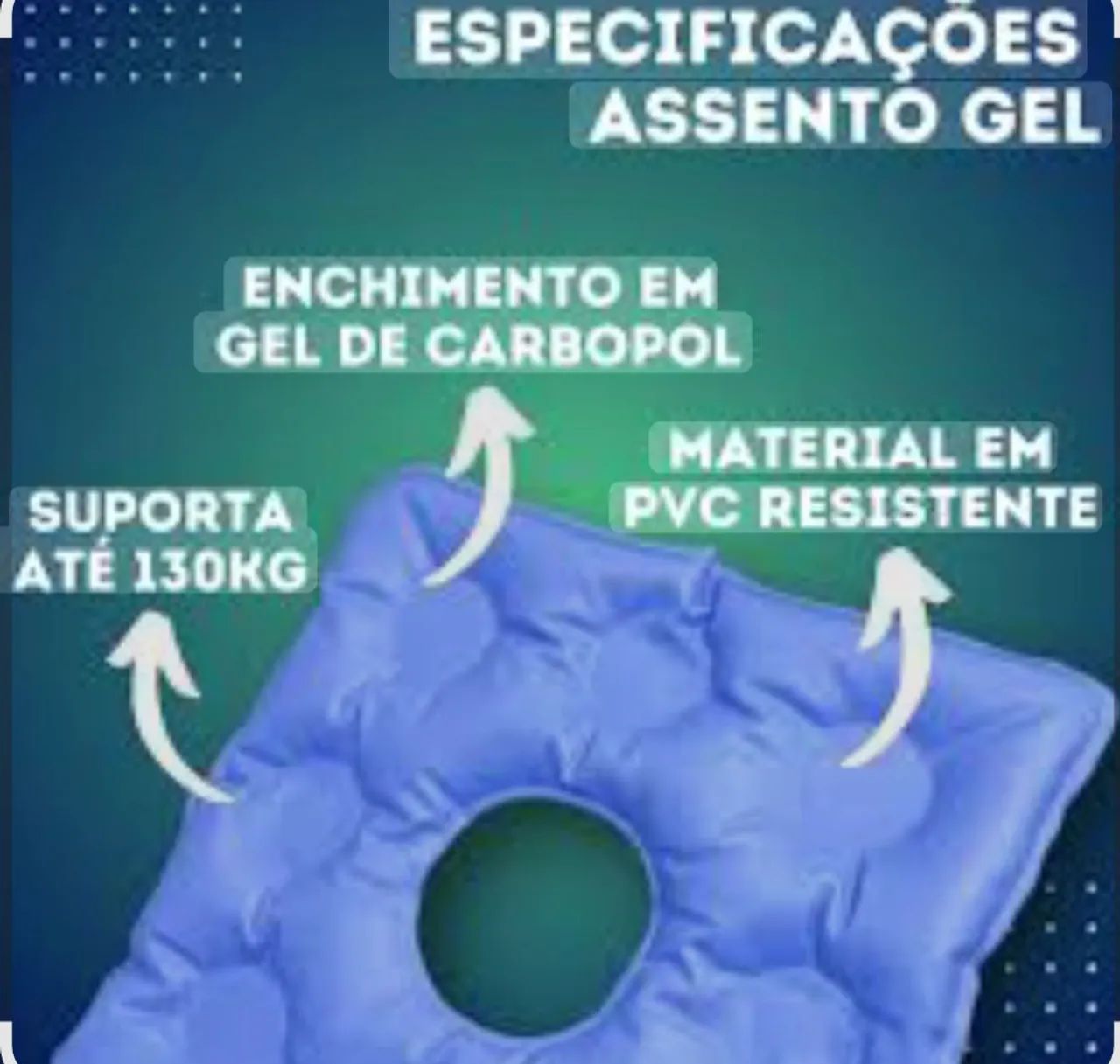 Almofada Anti Escaras Gel - Foto 2