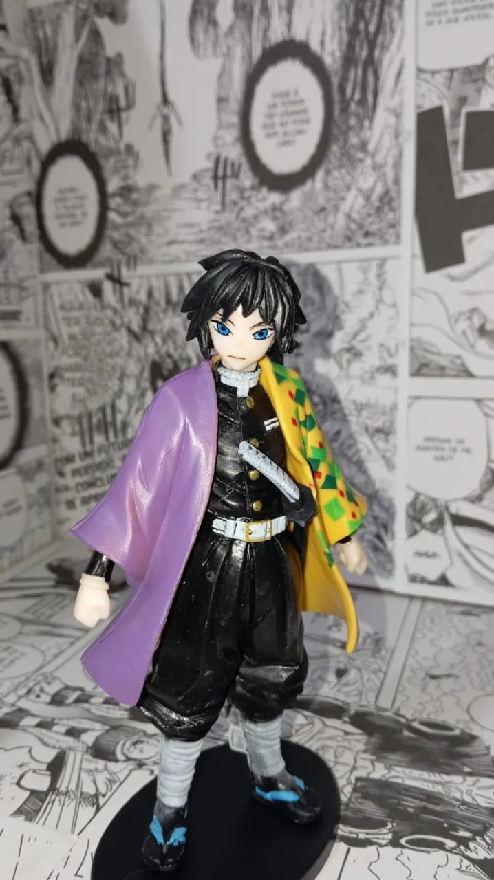 Boneco Action Figure Giyu Tomioka - Demon Slayer: Kimetsu no Yaiba.