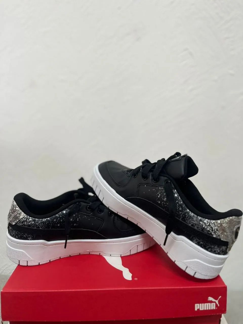 Tênis Preto Tenis Puma Feminino Com Glitter Tênis Feminino Puma