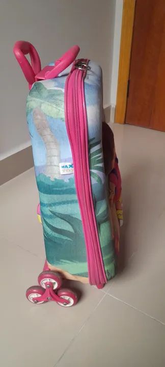 Mochila de rodinha tripla Dora Aventureira, usada R$50,00 - Foto 2