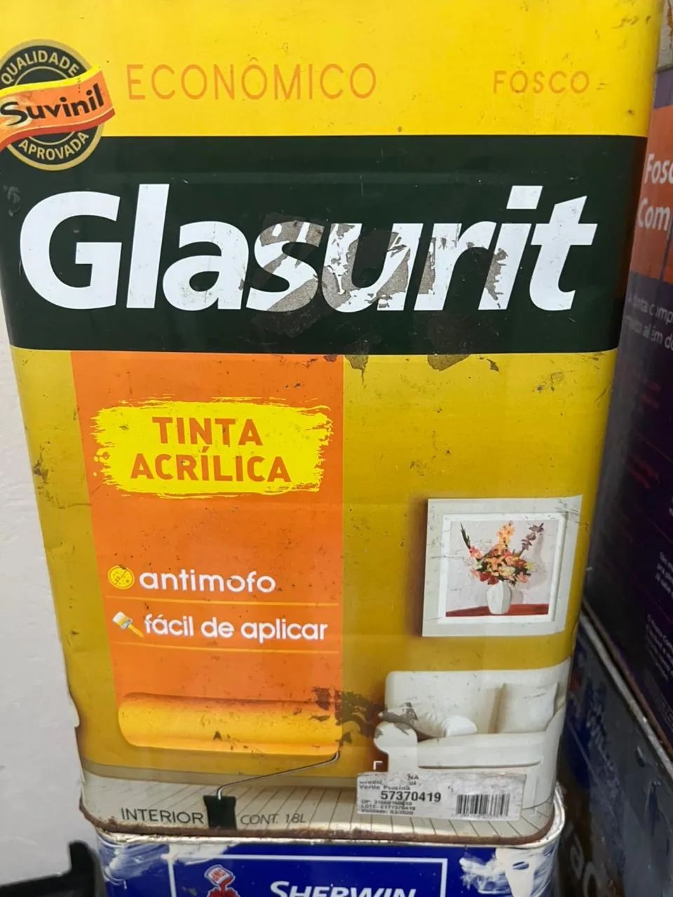Tinta Sherwin Williams Litoral semi acetinado cor cinza escuro - Foto 4