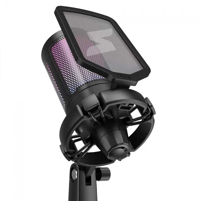 Microfone Gamer Fifine SuperFrame Edition SFM1, RGB, USB, Com Braço Articulado, 12x 24,29 - Foto 3