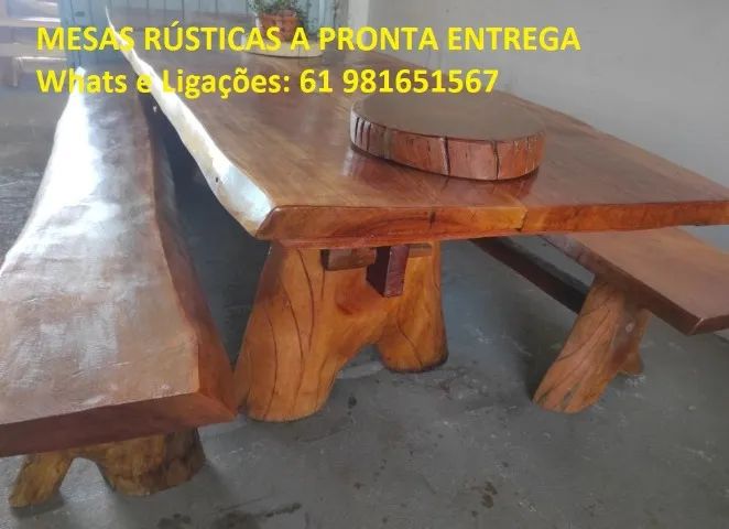 Mesas Rústicas de madeira maciça  - Foto 3